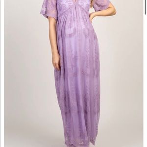 Never worn beautiful lavender lace maternity dress from Pink Blush, size XL!
